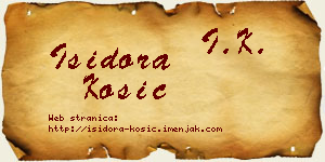 Isidora Kosić vizit kartica